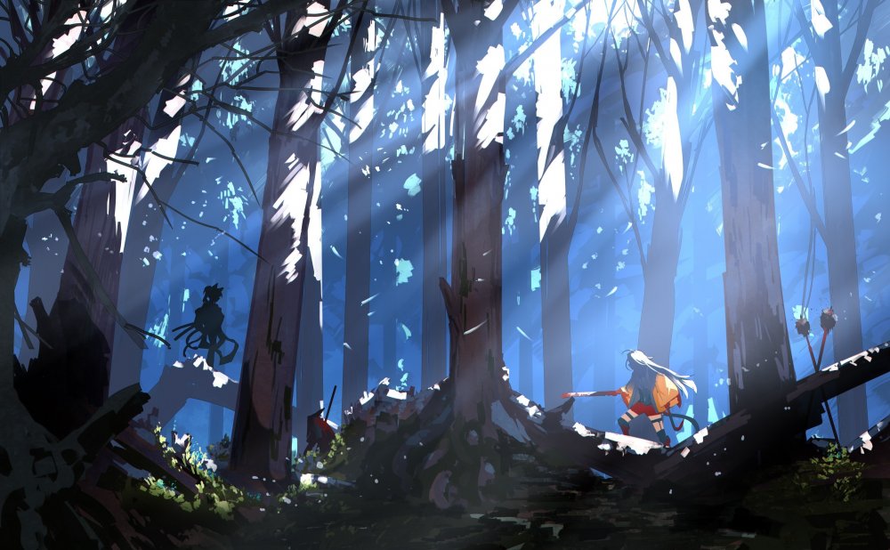 Призрачный лес аниме