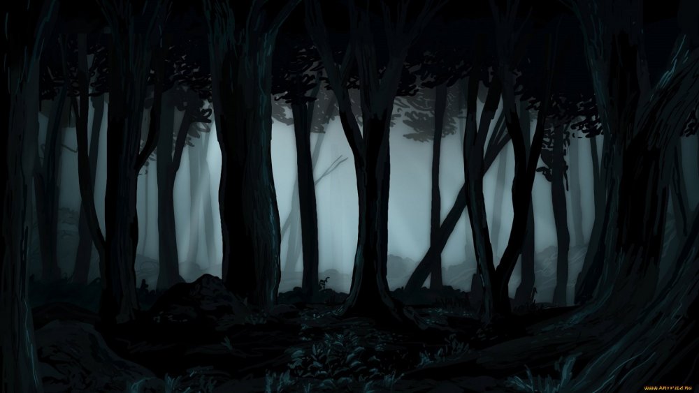 Страшный лес мультяшный