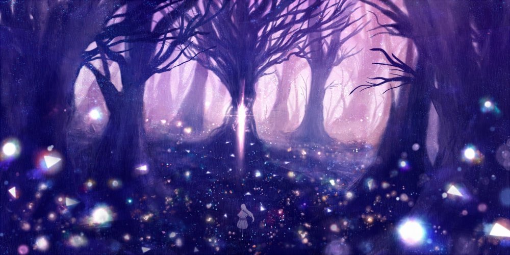 Фиолетовый лес арт