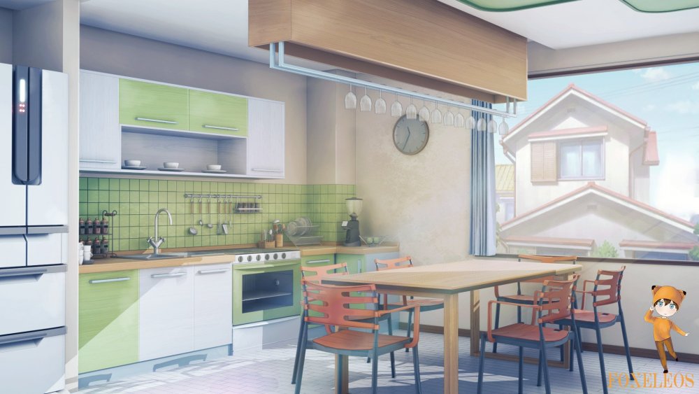 Кухня аниме фон для гача лайф