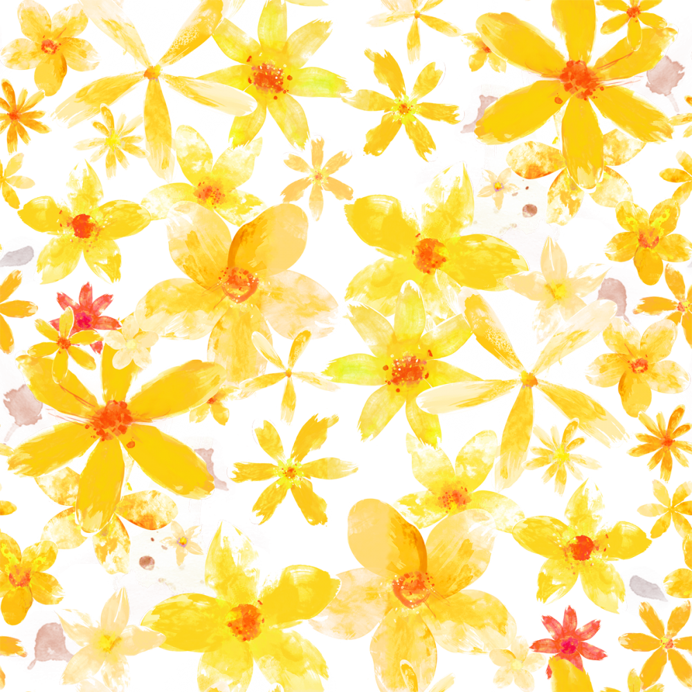 Желтый цветочный фон