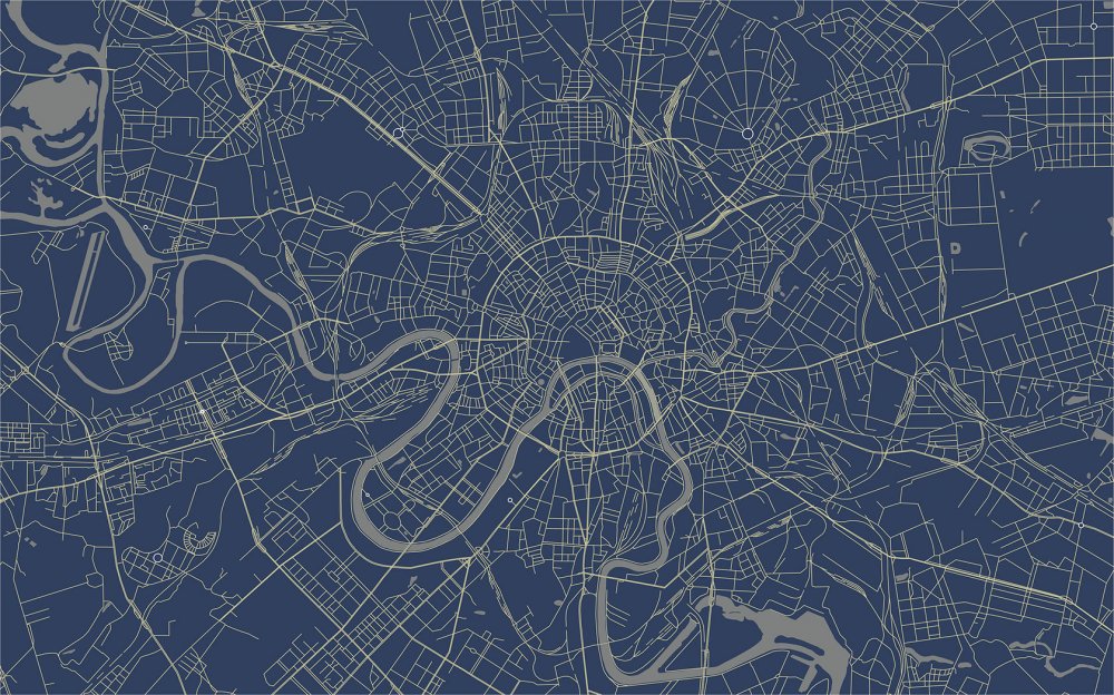 Стилизованная карта Москвы