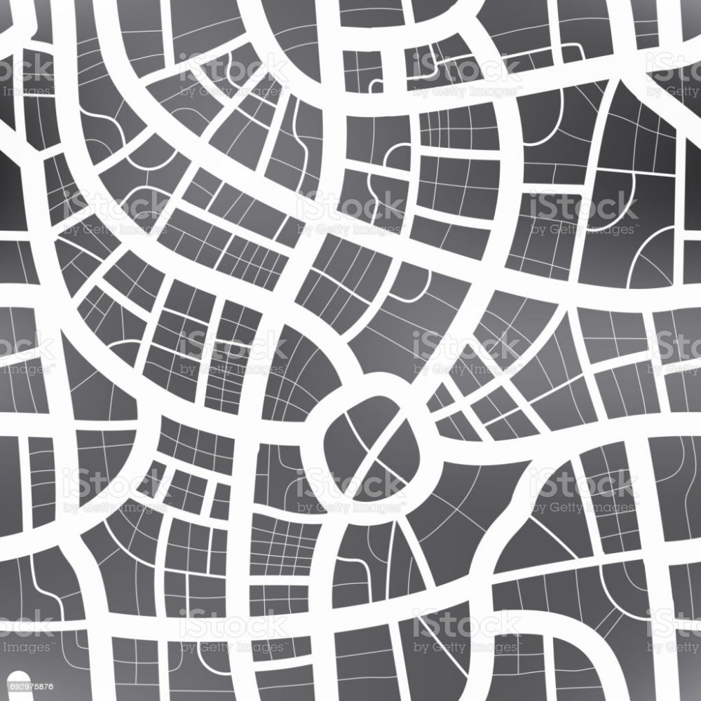 Карта города черно белая