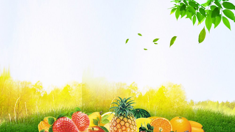 Фон овощи и фрукты для детей