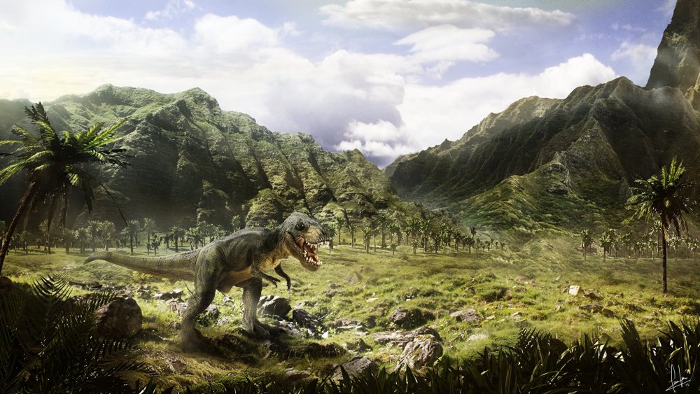 Парк Юрского периода динозавры лес