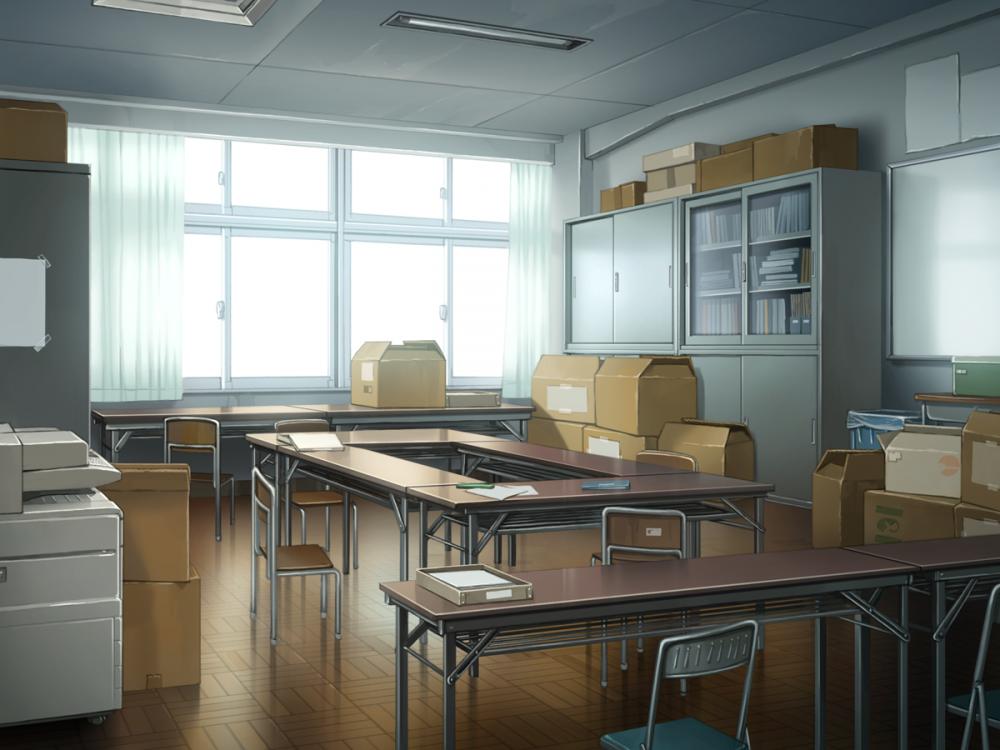 Школьный кабинет аниме