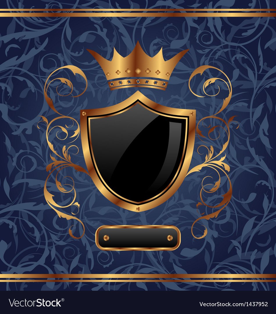 Геральдический щит с короной