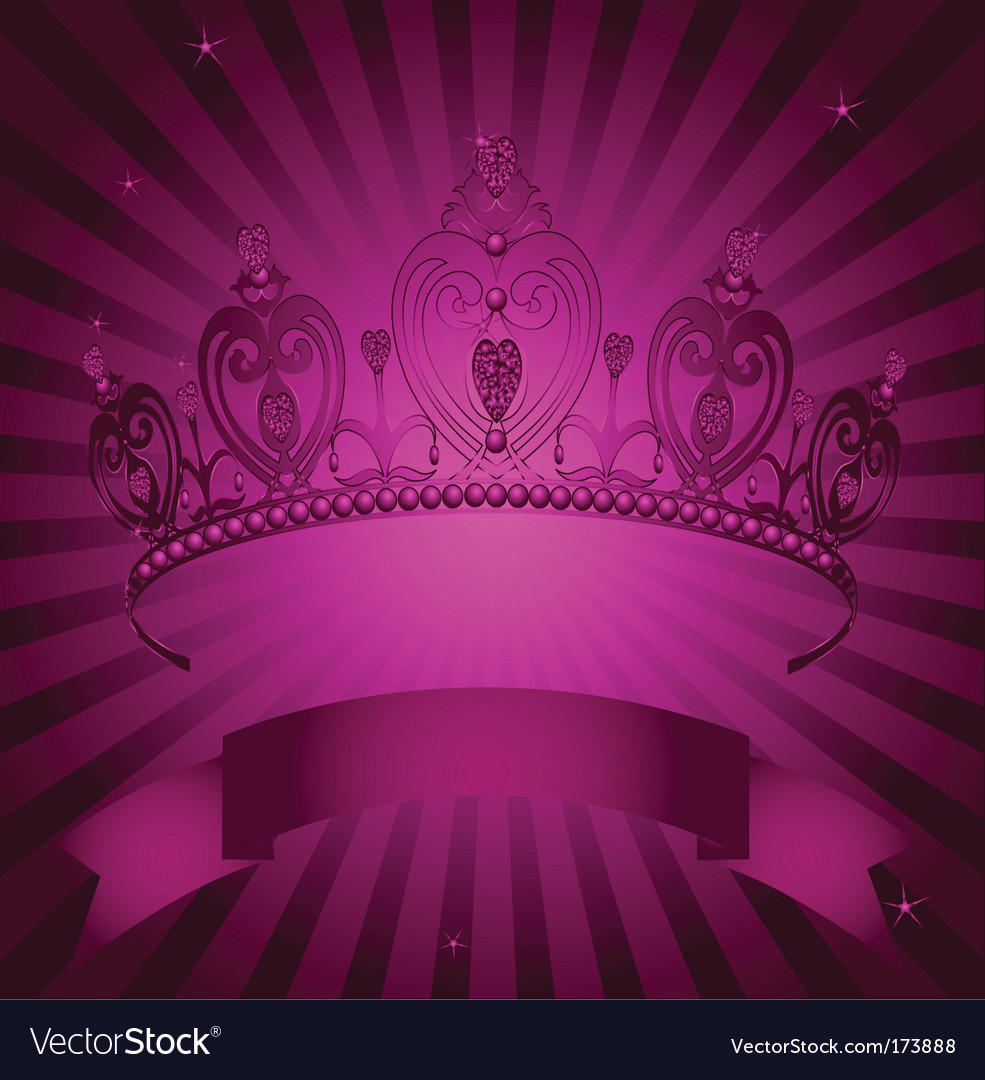 Корона принцессы на розовом фоне