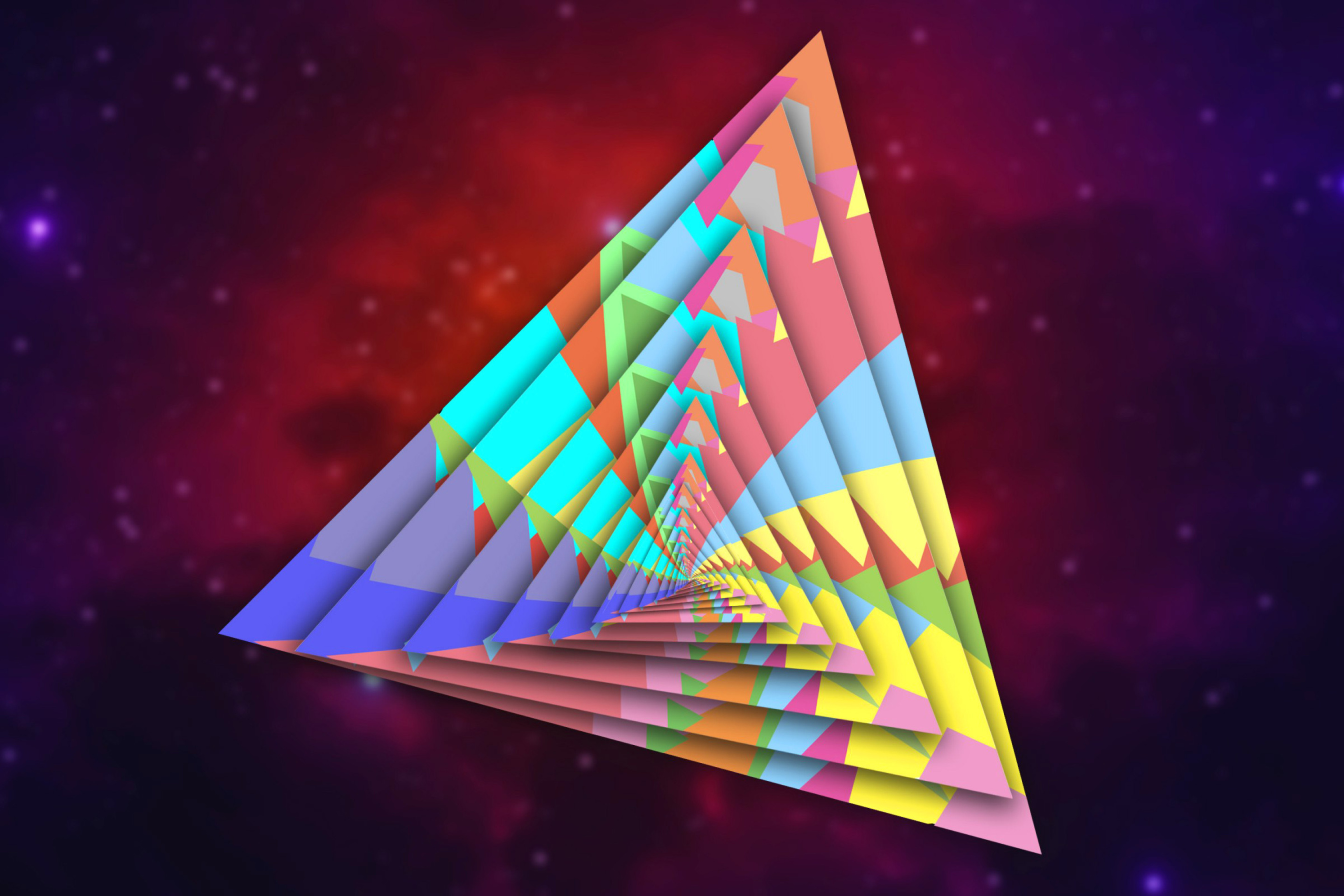 Экран компьютера треугольниками