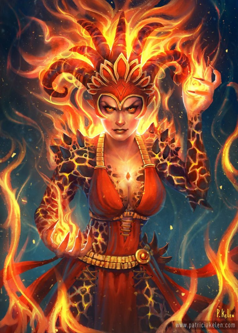 Богиня с огненными волосами