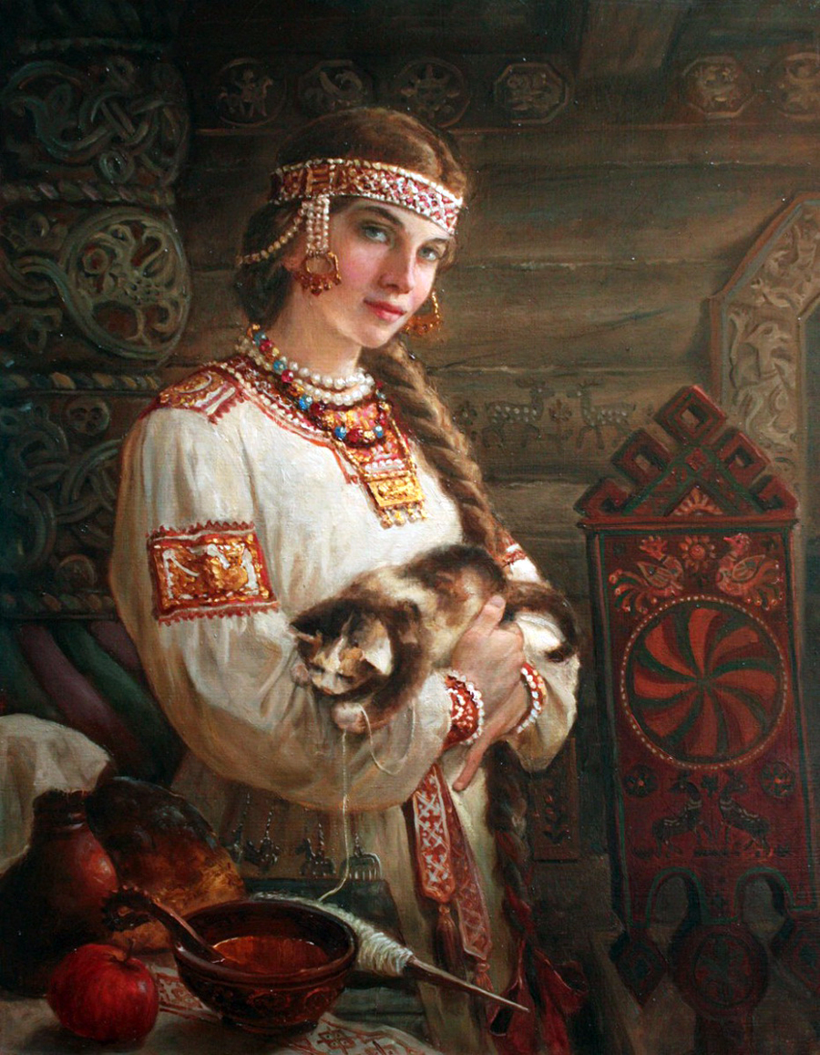 Андрей Шишкин картины Хозяюшка