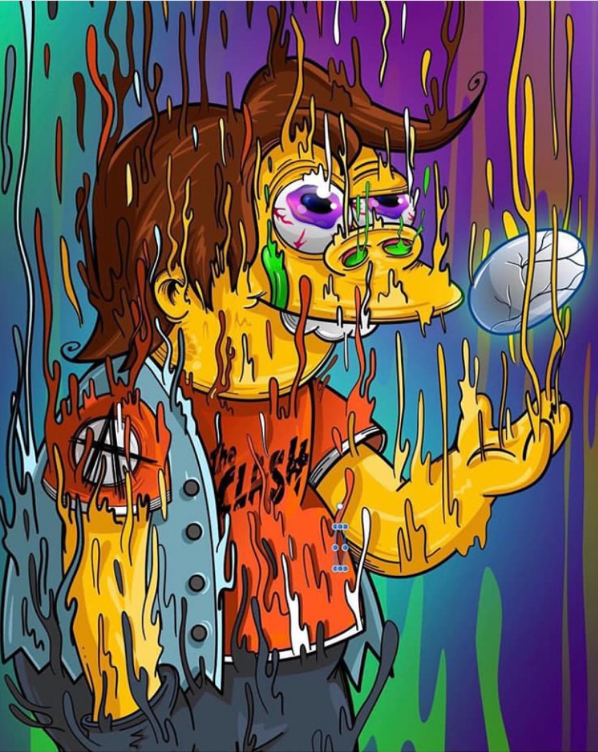 Барт симпсон Art психоделика