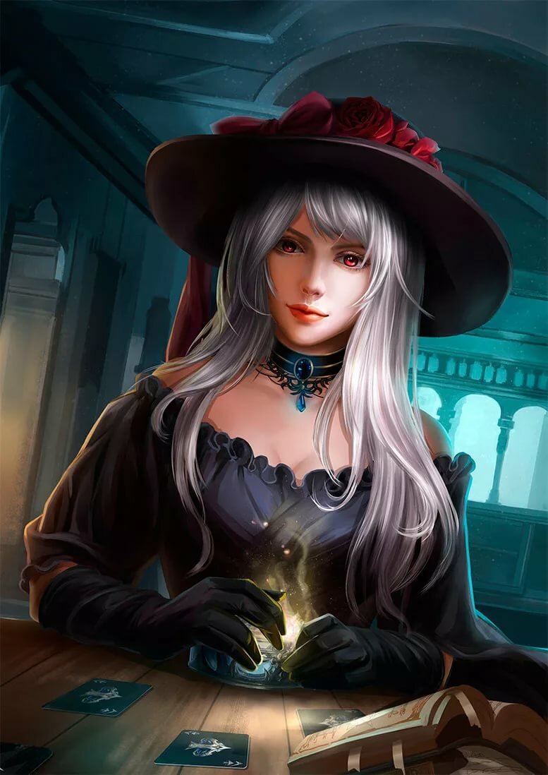 Девушка ведьма арт