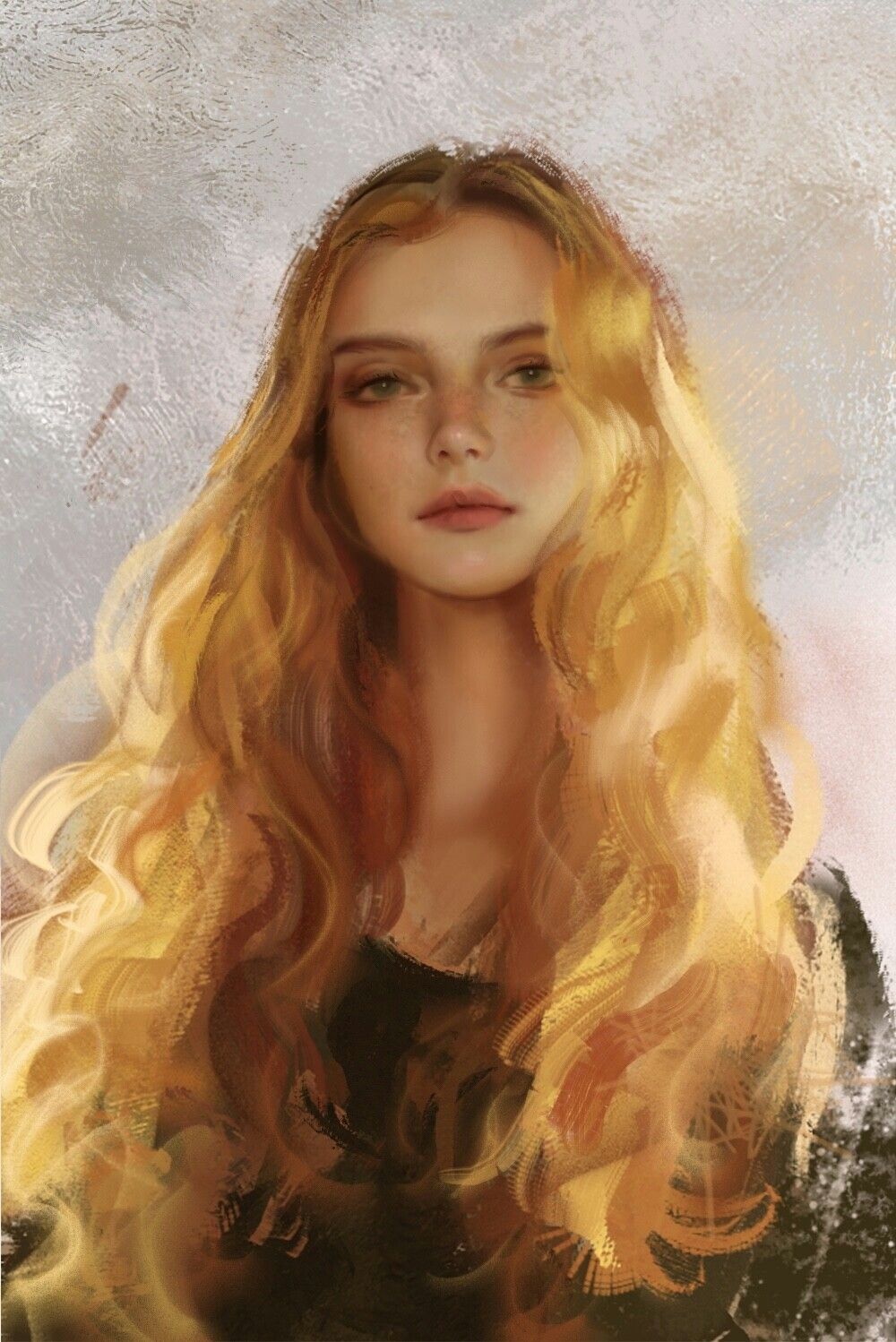 Девушка с золотистыми волосами