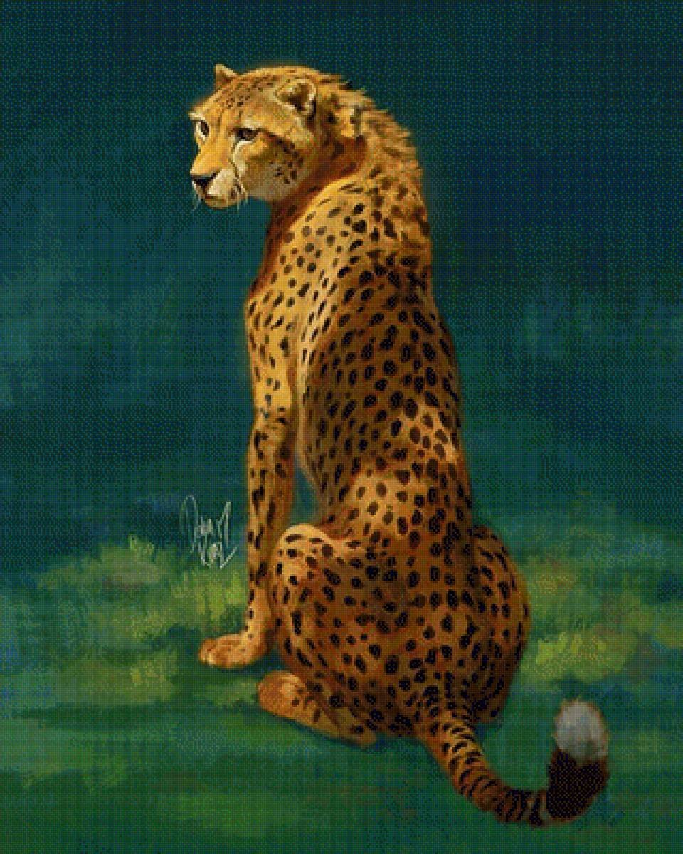 Леопард арт