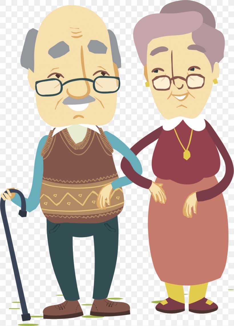 Бабушка и дедушка иллюстрация