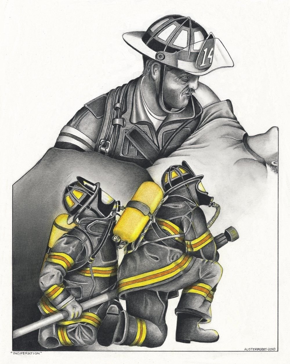 Рисование пожарного