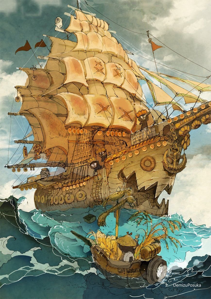 Пиратский корабль стимпанк