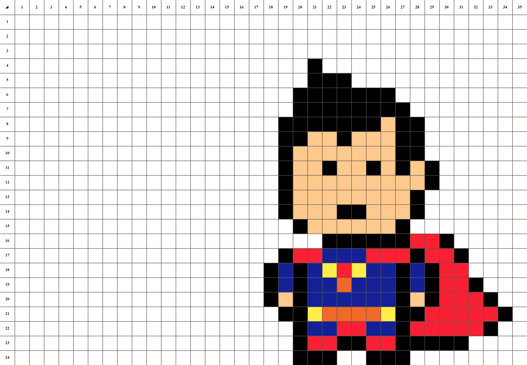 Супермен пиксель арт