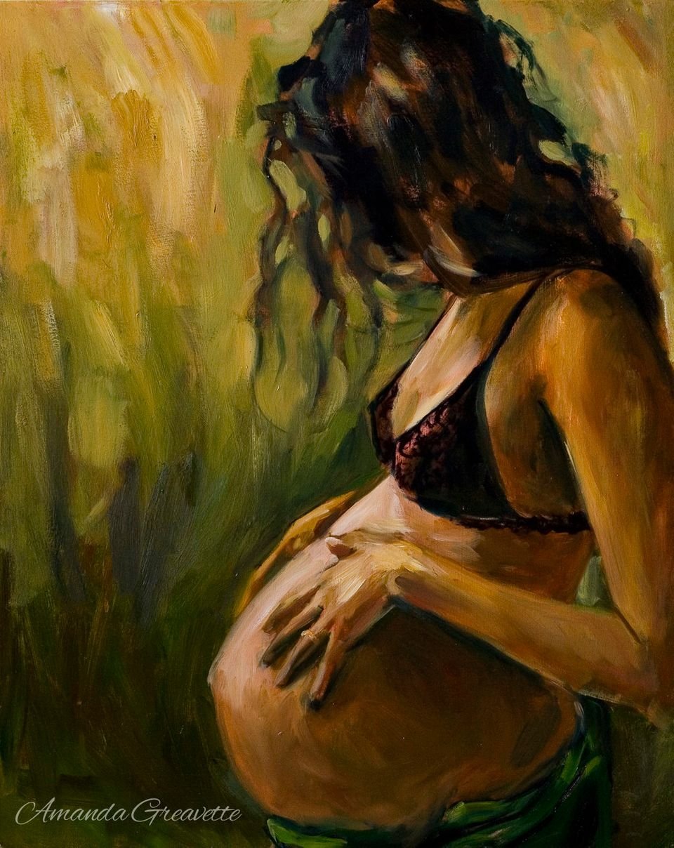 Беременная женщина для постера