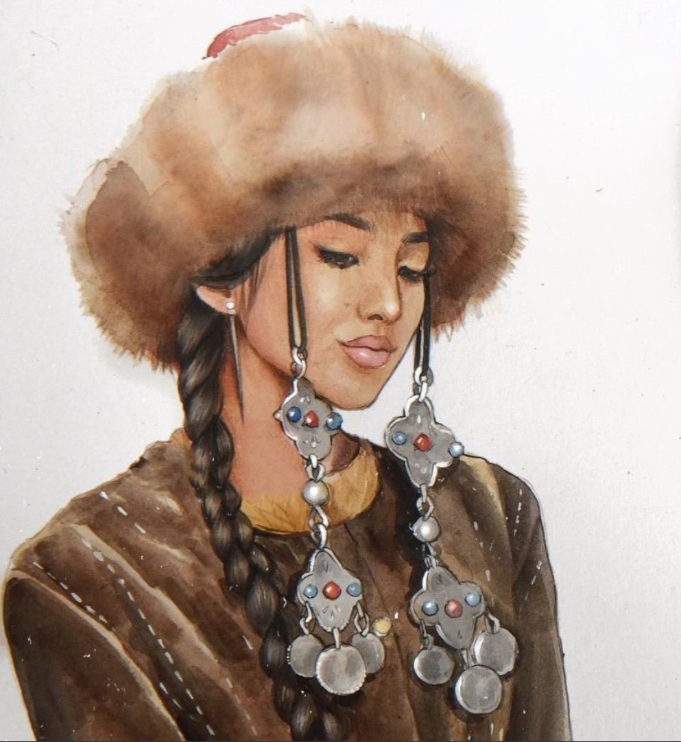 Kazakh girl Art