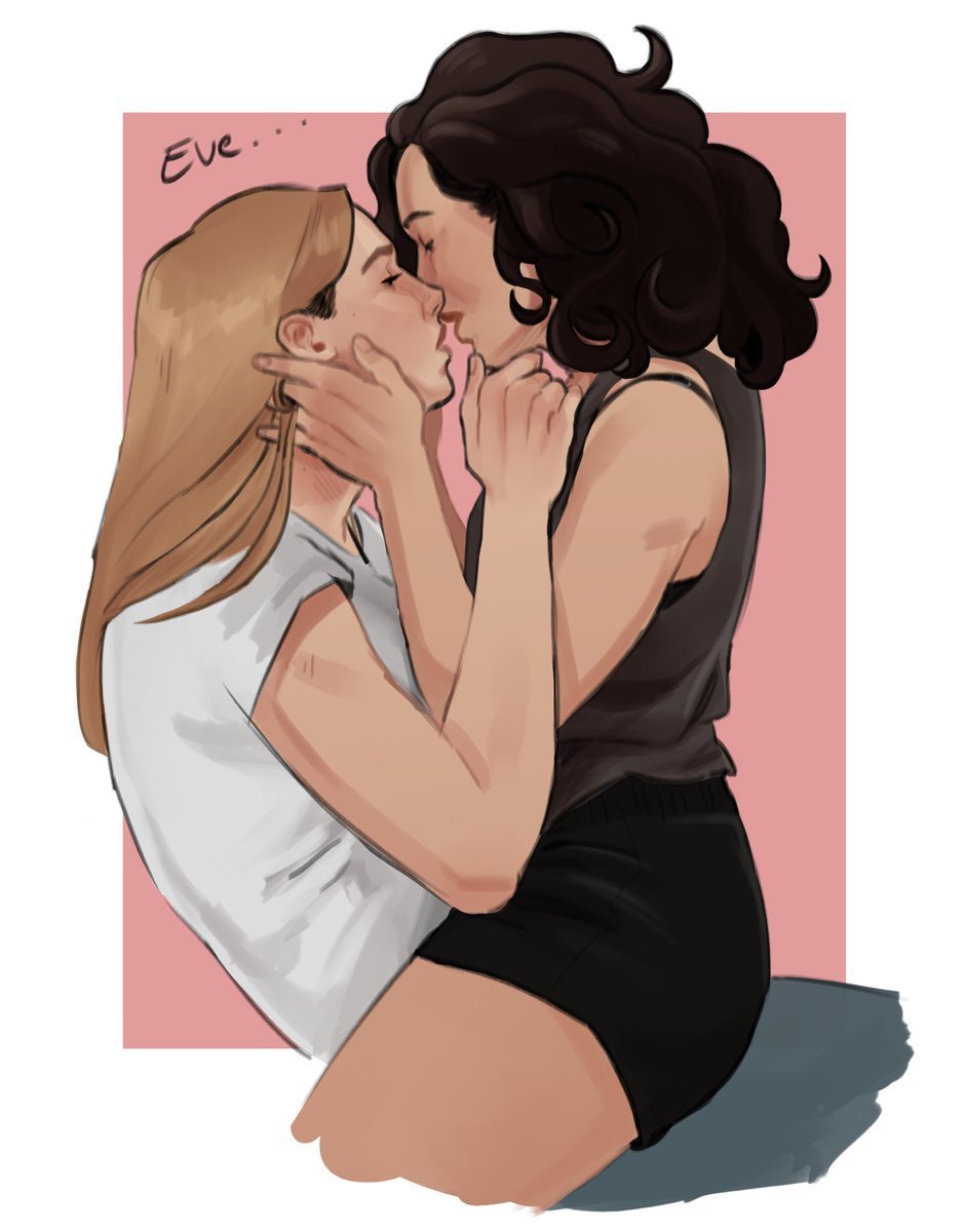 Ева и Вилланель поцелуй
