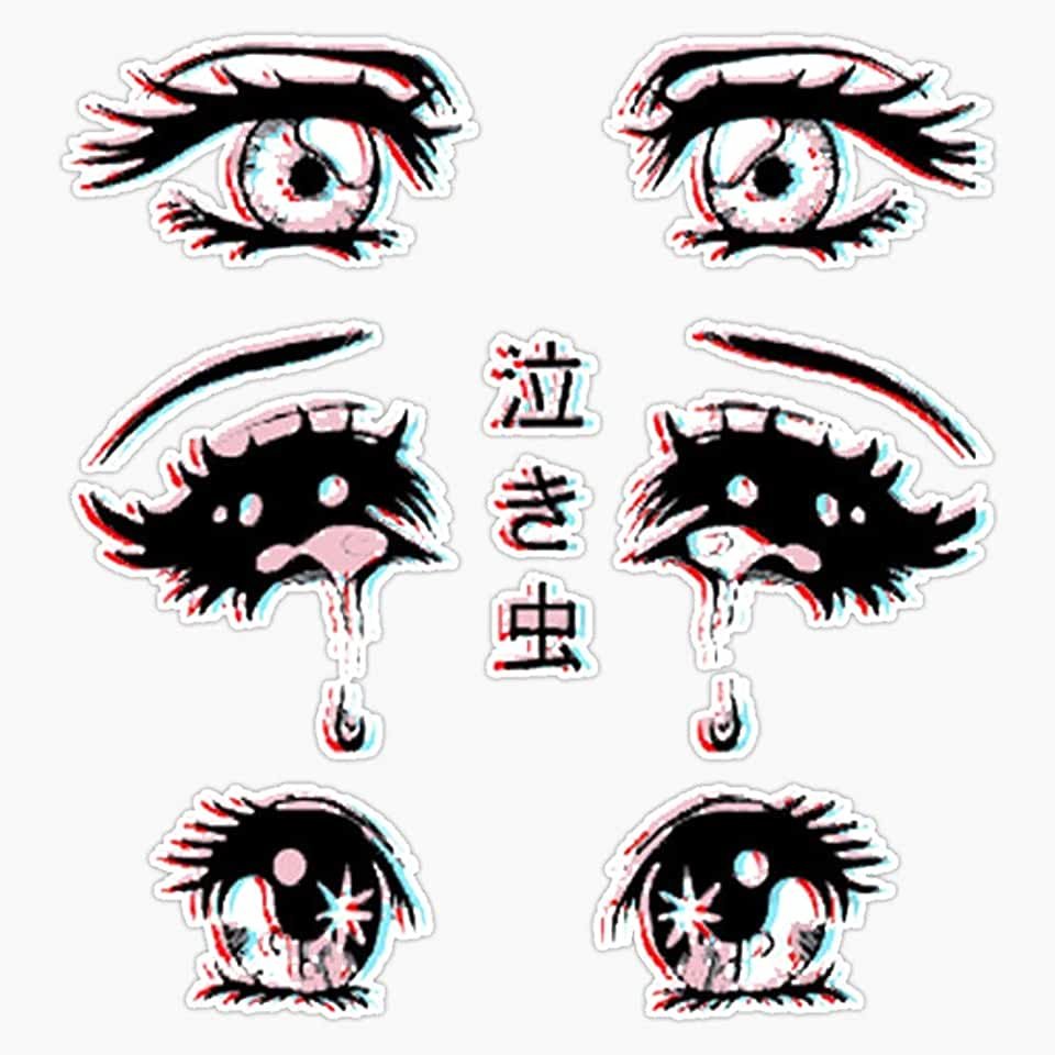 Заплаканные глаза аниме
