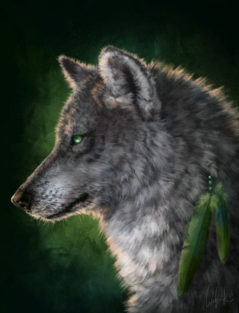 Волк с зелеными глазами