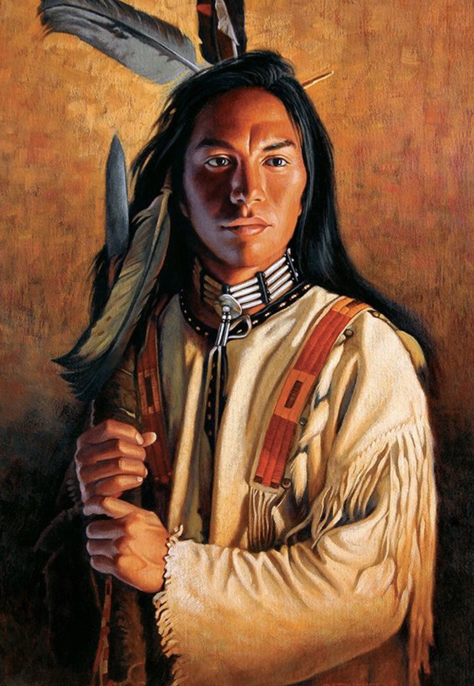 Индейская девушка живопись