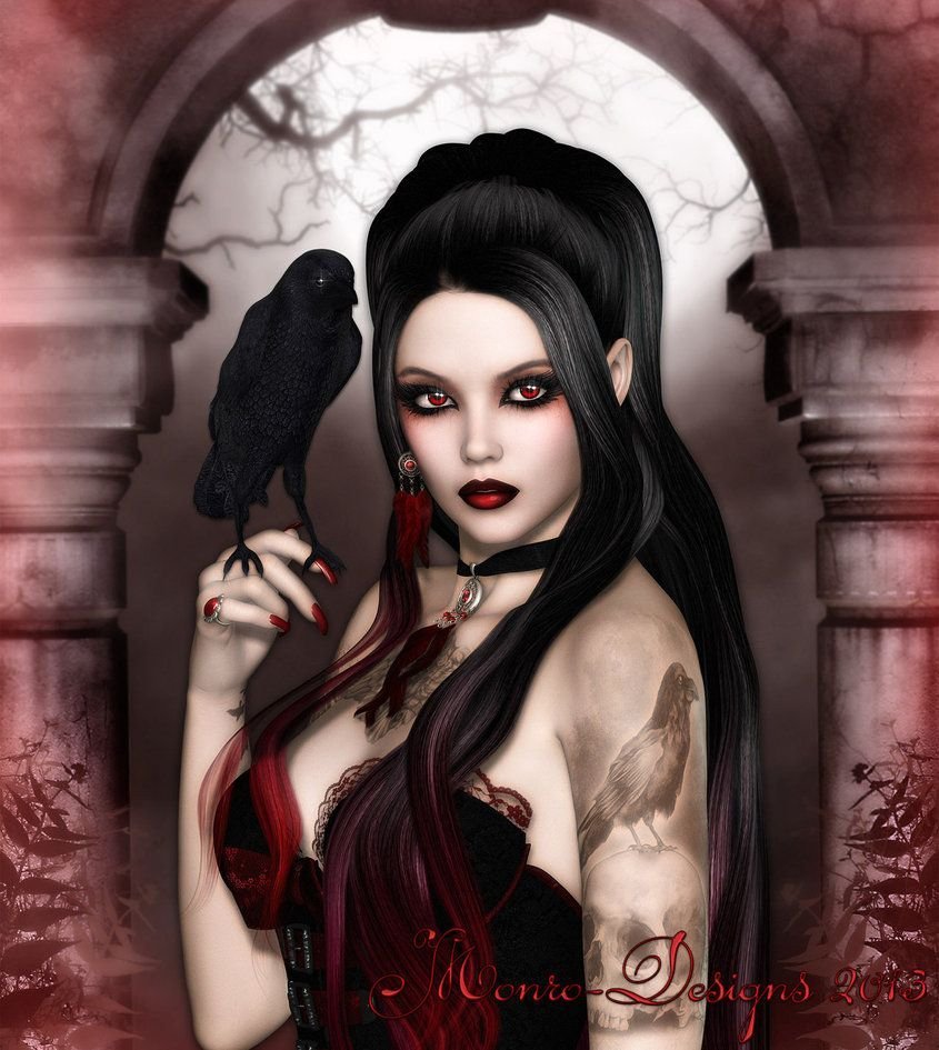 Женщина вампир красивая