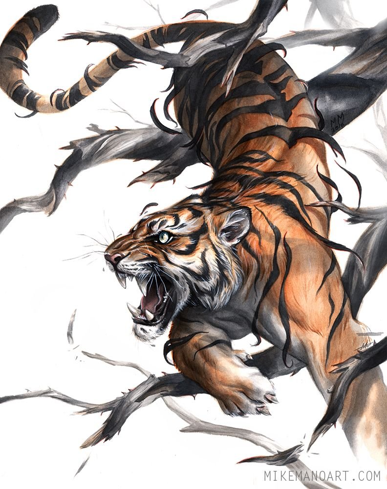 Тигр оборотень арт