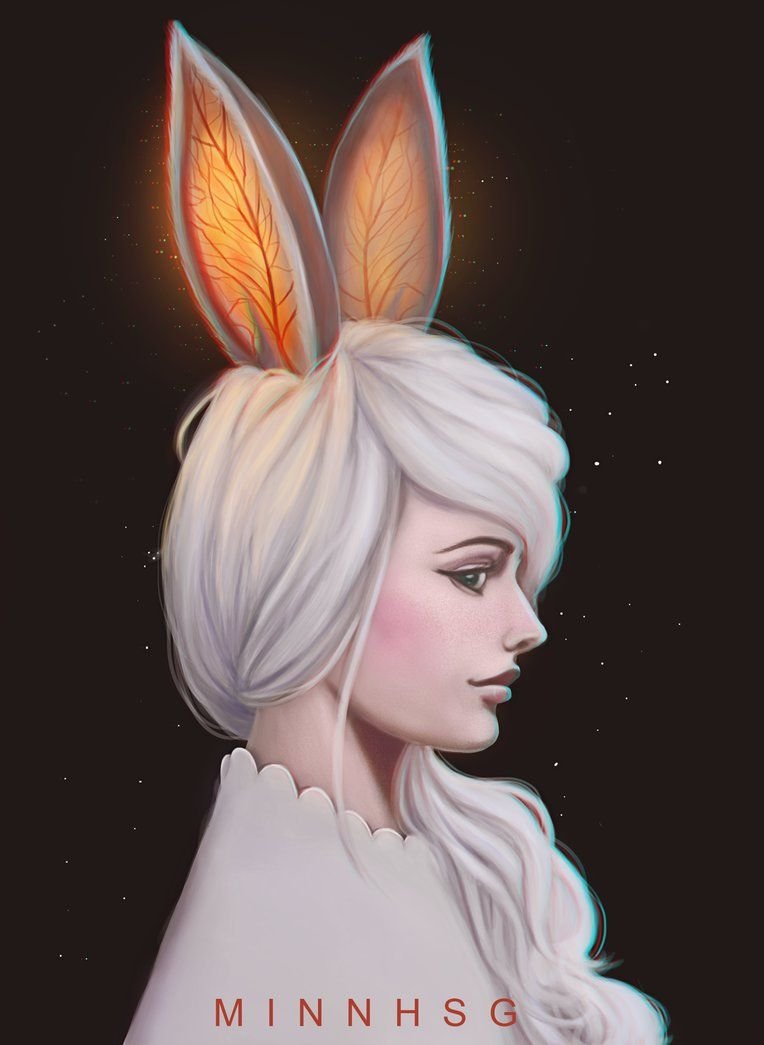 Девушка с кроличьими ушами