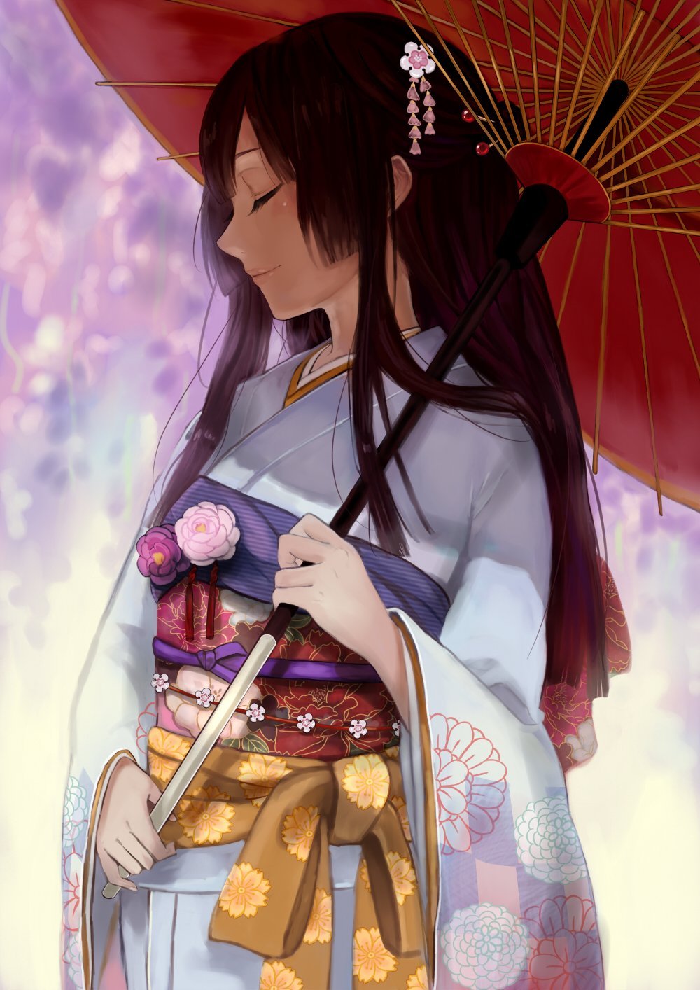 Микако Чжан в кимоно