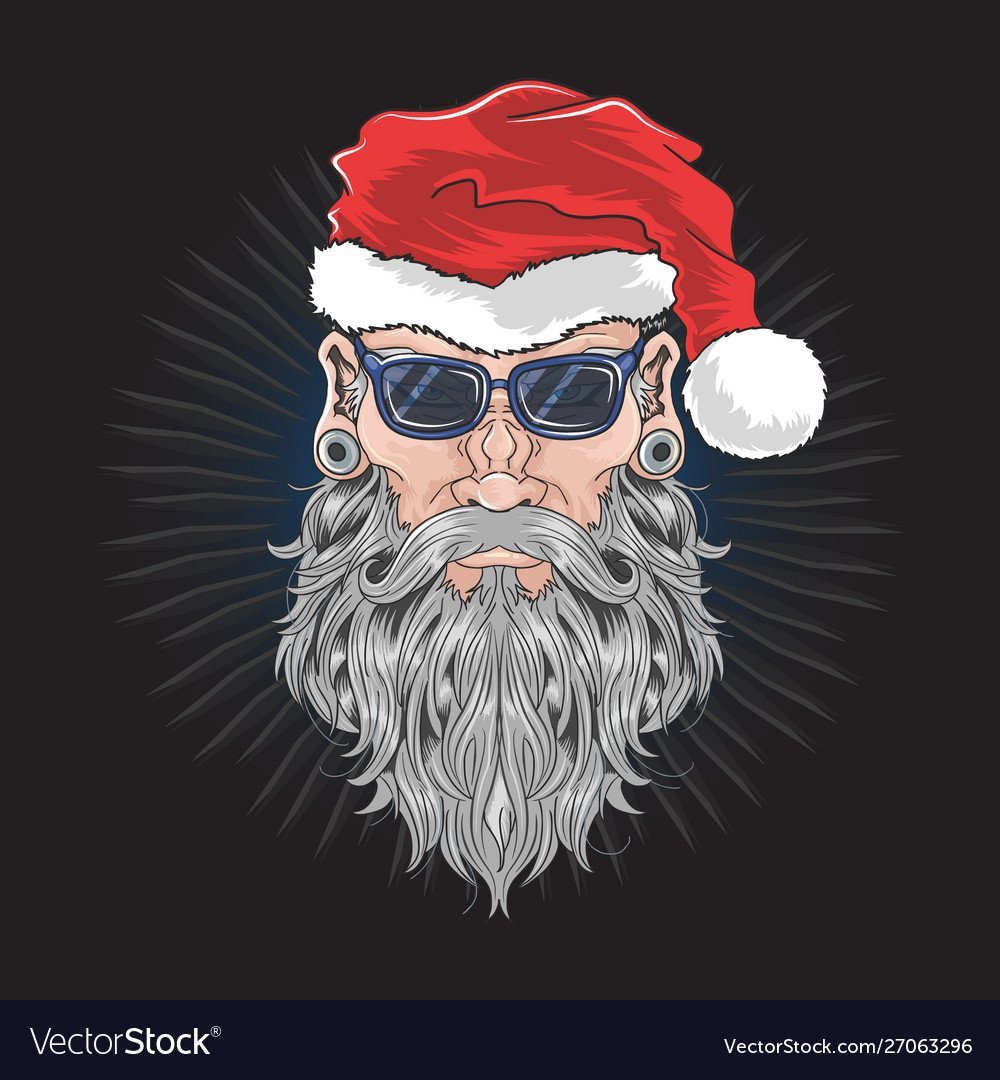 Борода Санта Клауса вектор