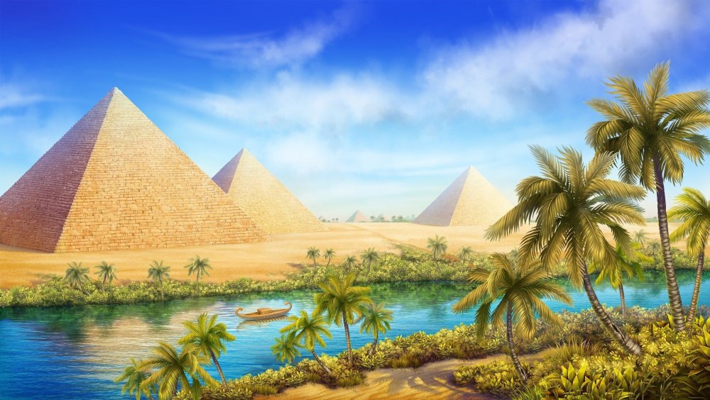 Фон египетские пирамиды