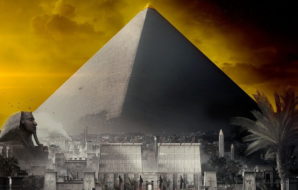Ночной Каир пирамиды