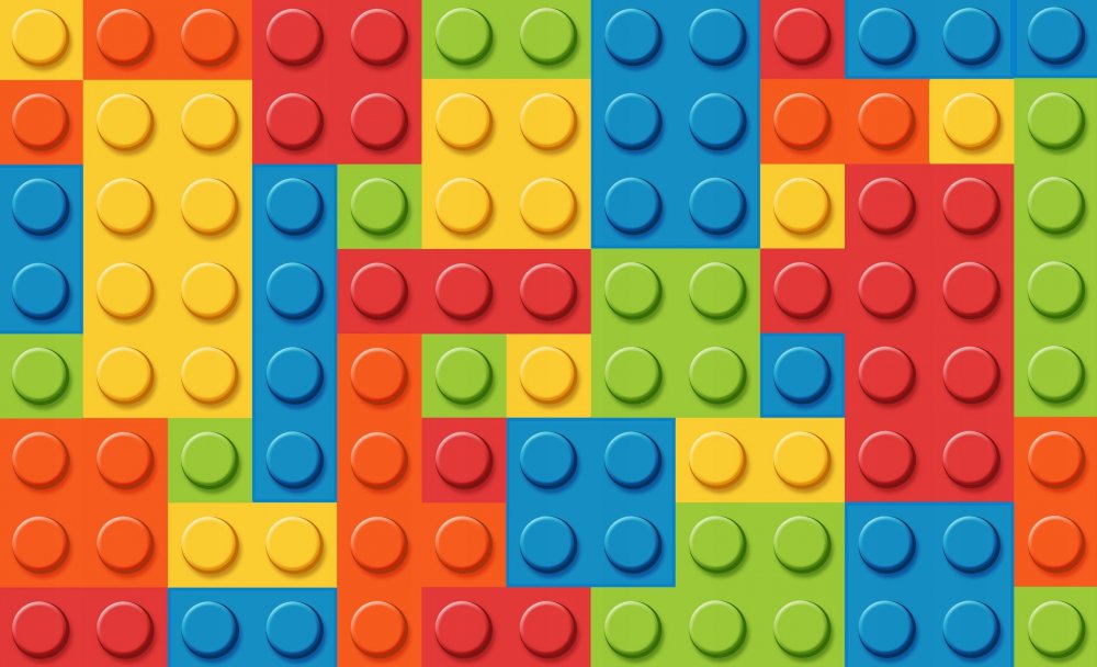 Разноцветные кубики лего