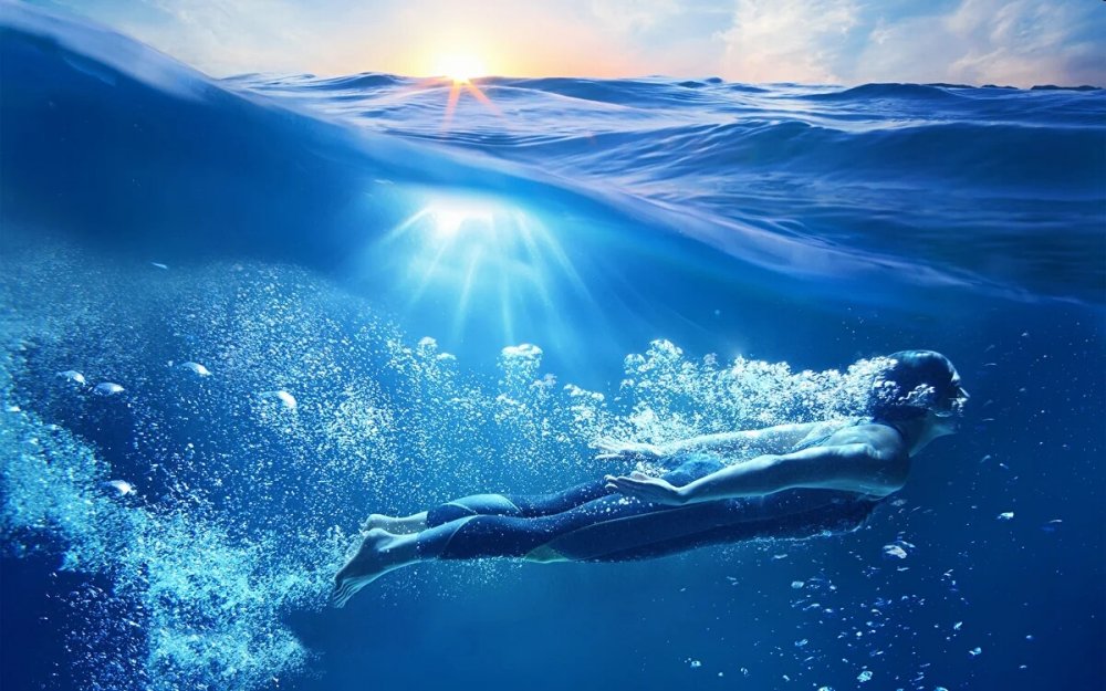Солнце под водой