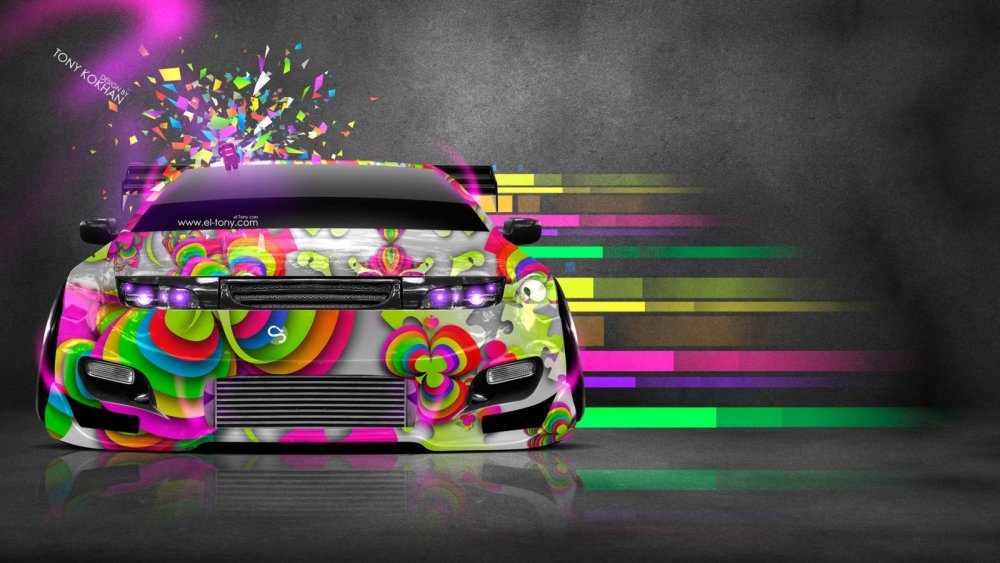 Красочный автомобиль