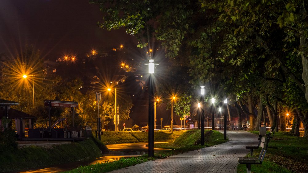 Ночной Екатеринбург парк