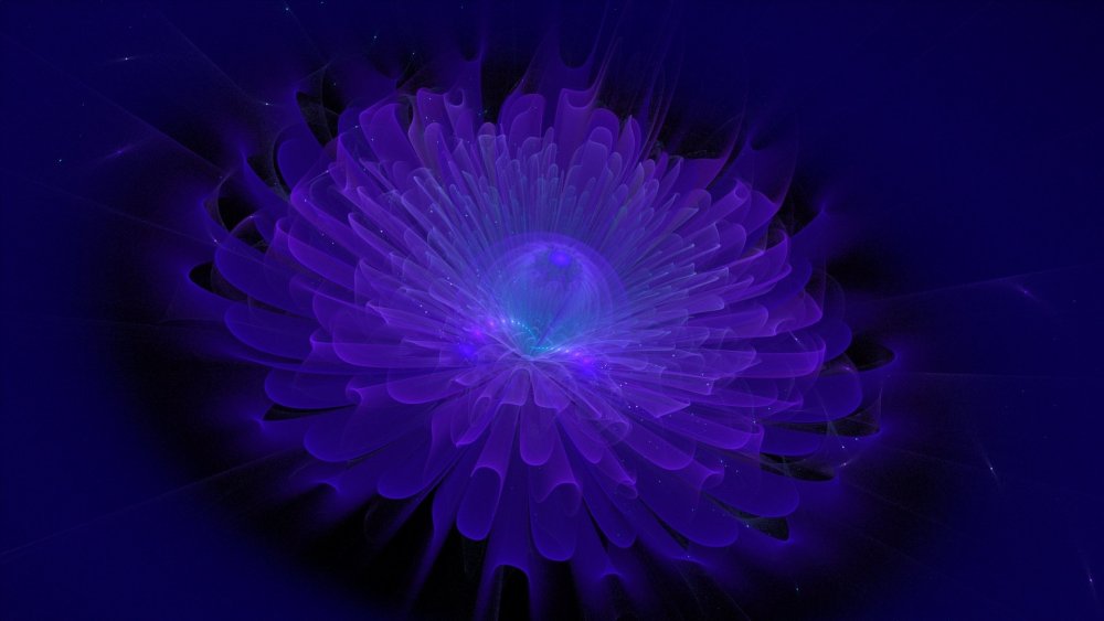 Фрактальный цветок фиолетовый