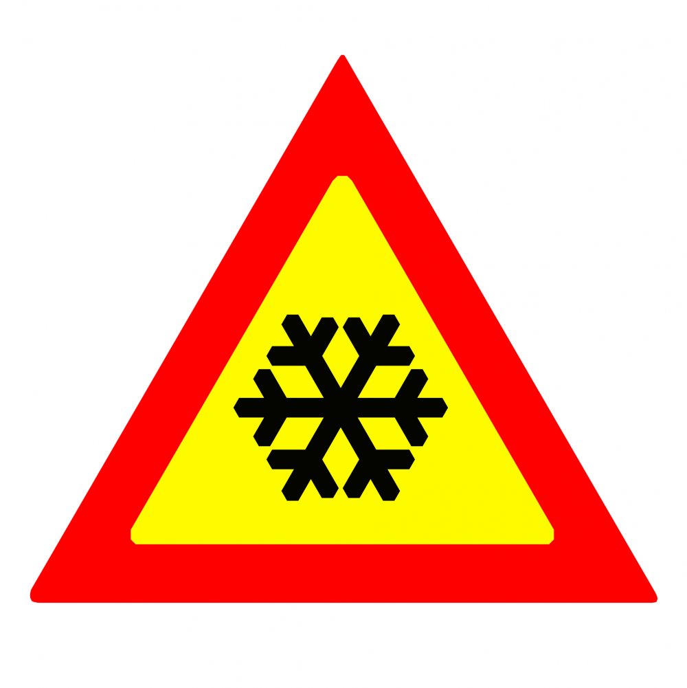 Дорожный знак Снежинка