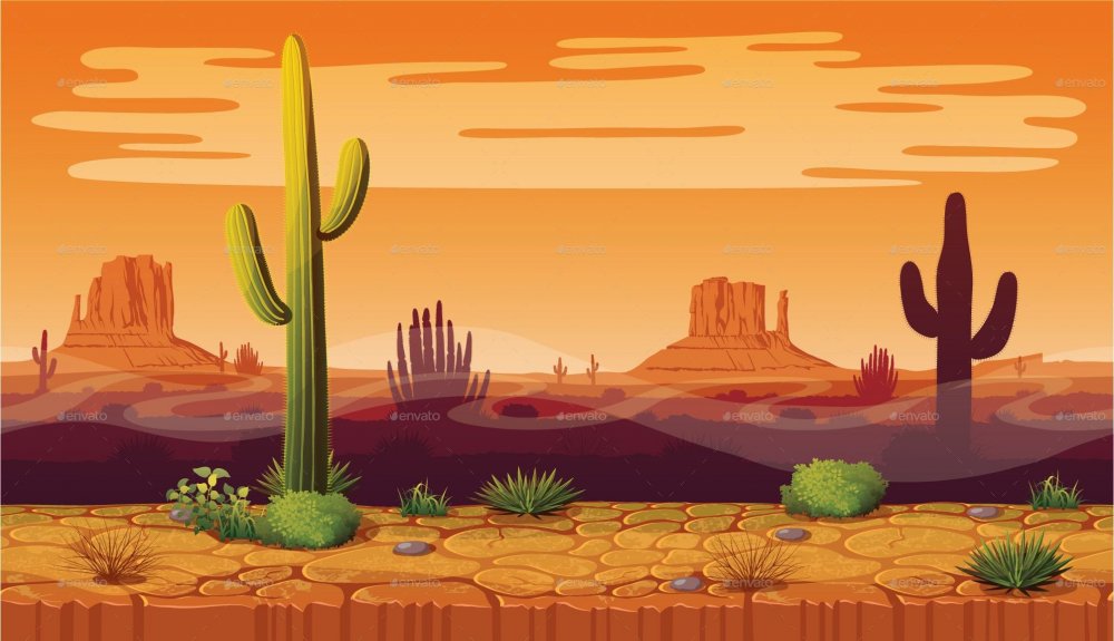 Пустыня Техас 2д для игры