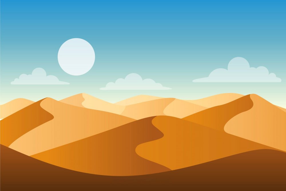 Значки Векторная пустыня дюны