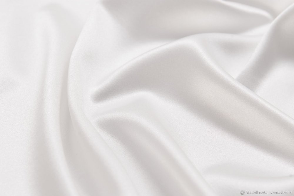 Белый шелк ткань