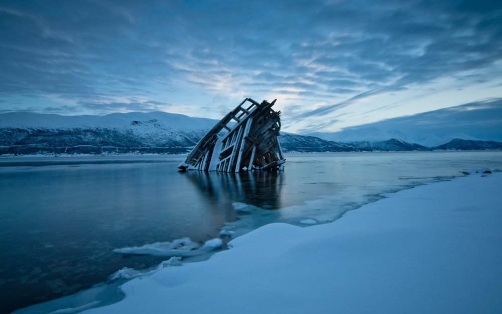 Замерзшие фьорды Норвегии