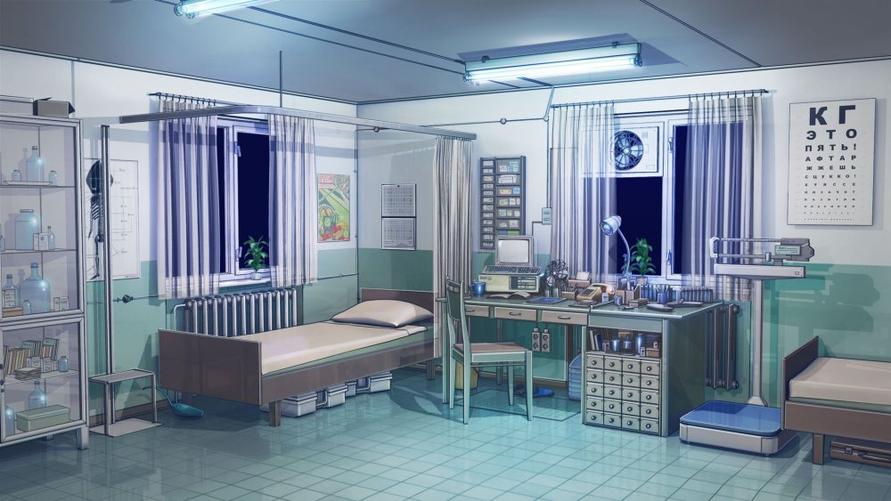Кровать больнице гача лайф
