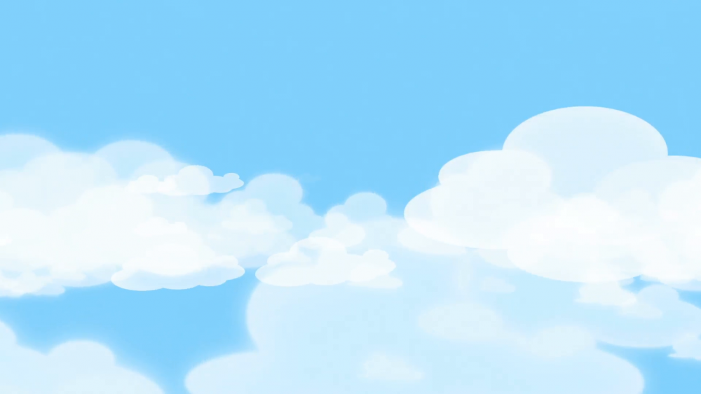 Облака на голубом небе мульт