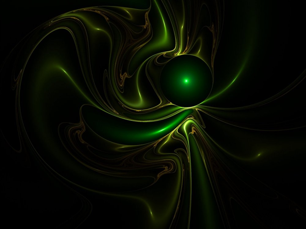 Черно зеленая абстракция