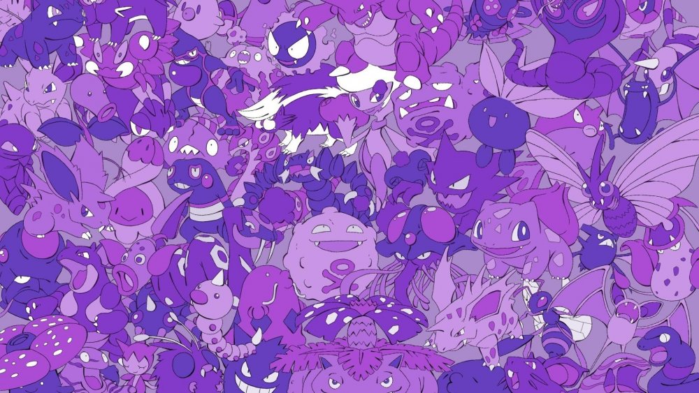 Фиолетовые обои аниме